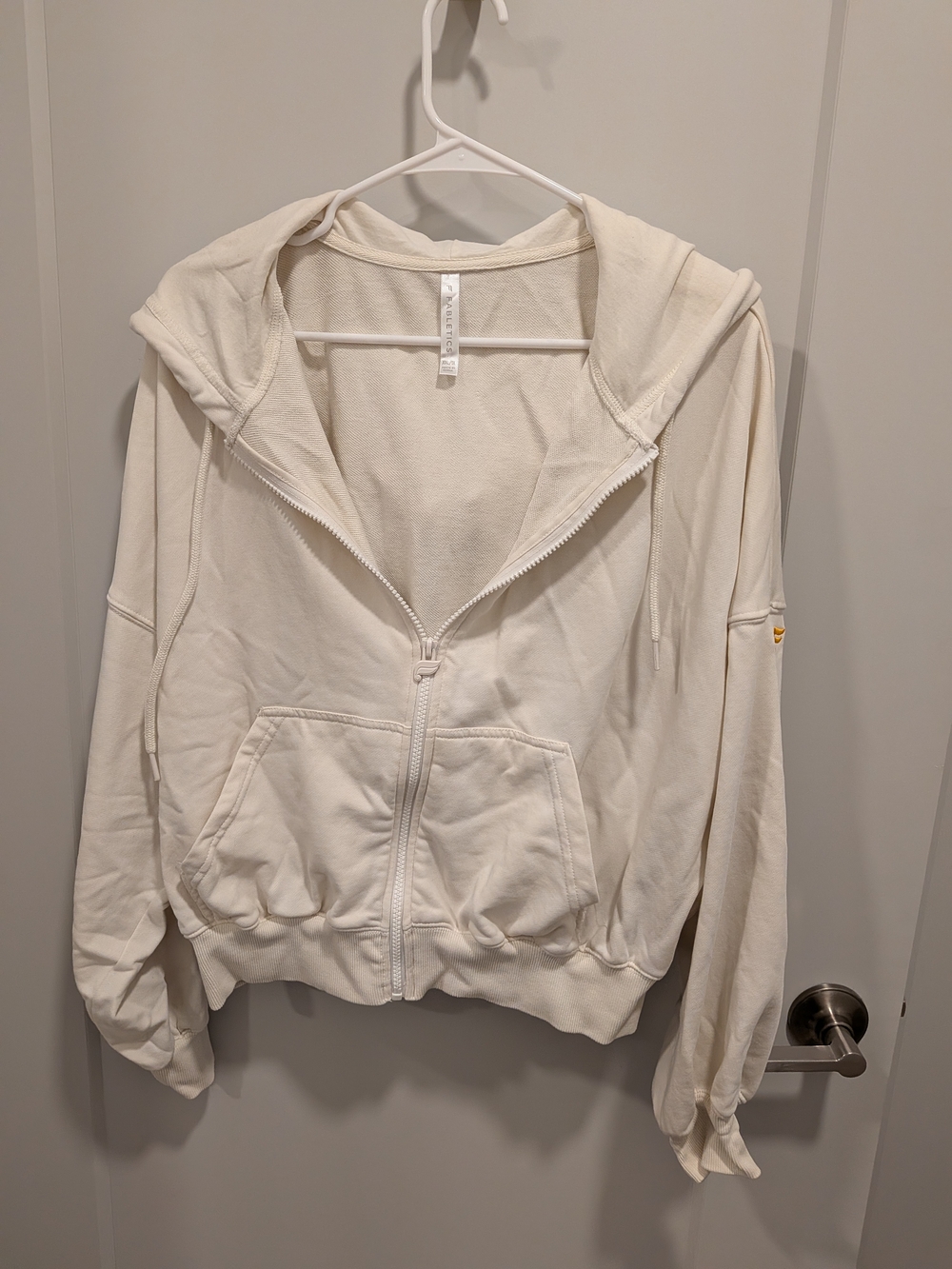 Fabletics Off-White Full-Zip Hoodie